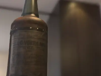 Steampunk skul Poison Bottle Low-poly 3D model