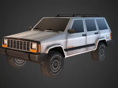 Low poly Jeep Cherokee Low-poly 3D model