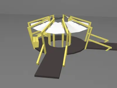 Modern wood Pavilion concept 3D model