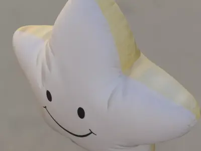 Smiling Star Plush Low-poly 3D model