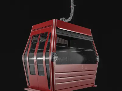Cable Car Low-poly 3D model