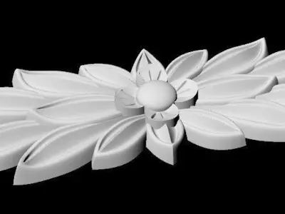 Central decor ornament for furniture 3D model 283