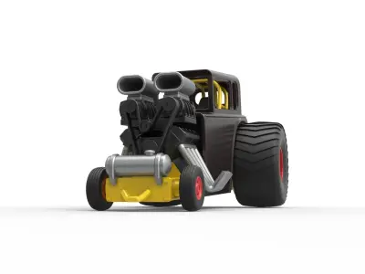 Mini Rod pulling tractor 5 Scale 1 to 25 3D print model