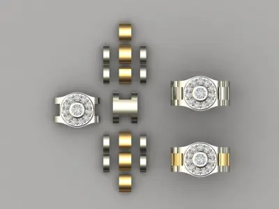 Gents Rings Diamond Men Ring STL 3DM  3D print model