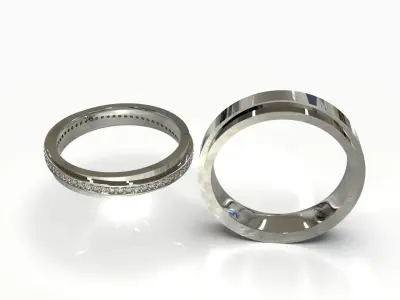 Luxury wedding ring w1 3D print model