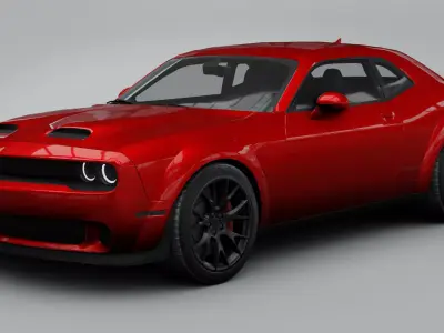  Dodge Challenger SRT Hellcat Widebody Redeye 2022 3D model