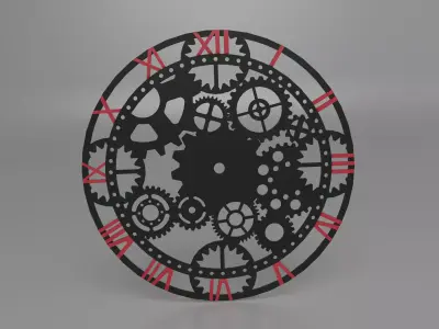 gear wall clock  3D print model