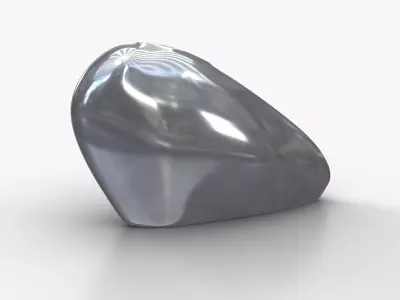 Aluminium Vase L Low-poly 3D model