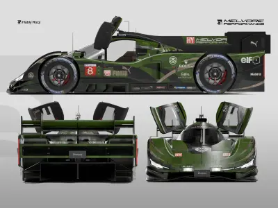 Melvore Hypercar Concept LMDh  Low-poly 3D model