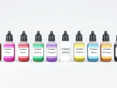 Game Paint Bottle Colors 3D model