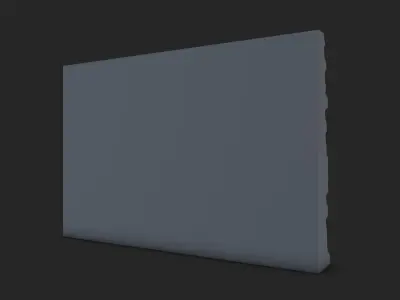 Vine Covered Stone Wall Panel 3D model