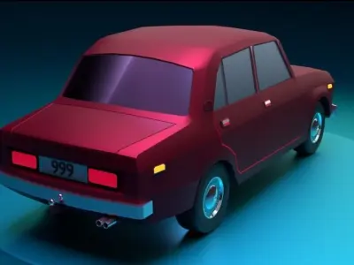 Original Car PBR low-poly game ready Low-poly 3D model Low-poly 3D model