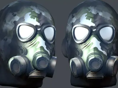 Helmet 3d model military combat Military Low-poly Low-poly 3D model 84