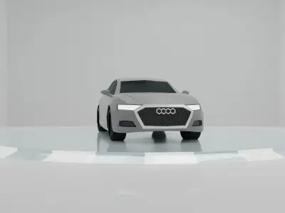 AUDI A8 - low poly Low-poly 3D model
