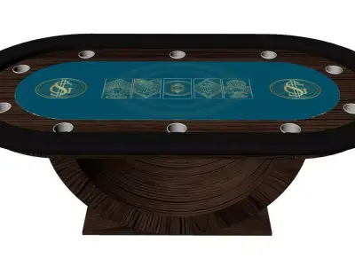 POKER TABLE Low-poly 3D model