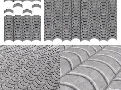 Paving concrete Flag shape 3D model