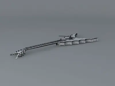 Spiny v guitar Free 3D model