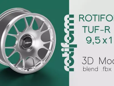 Rotiform TUF-R Option 2 Rim 3D Model 3D model