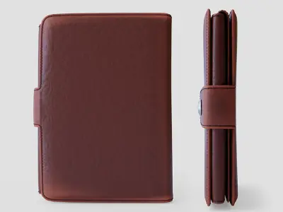 Leather wallet  Low-poly 3D model