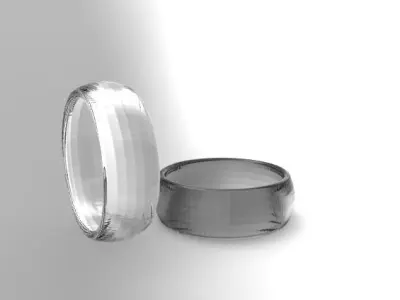 Ring two wedding rings Free 3D print model