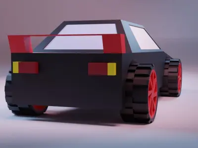 Low polly sports car  Low-poly 3D model