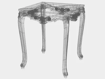 Carved coffee table for cnc 14 3D model