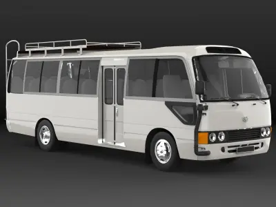 TOYOTA COASTER  Low-poly 3D model
