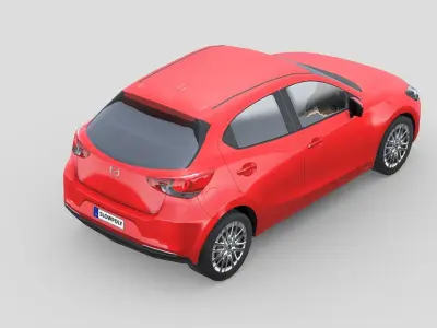 Mazda 2 2020 Low-poly 3D model