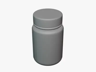 Basic Supplement Bottle - Geometry Only No Textures No Materials 3D model