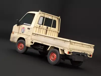 Used Kei Truck Low-poly 3D model