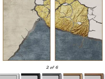 Abstract Painting Frame set 3D model