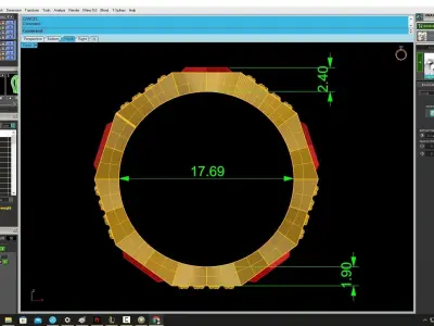 Luxury Hexagon Modular Ring 3D Jewelry Model 4321 3D print model