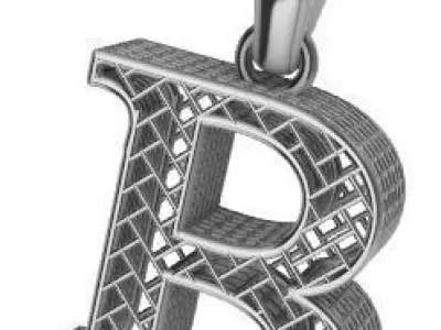 DIRECT CASTING ALPHABET PENDANT Texture 3D print model 3D 3D print model purchase