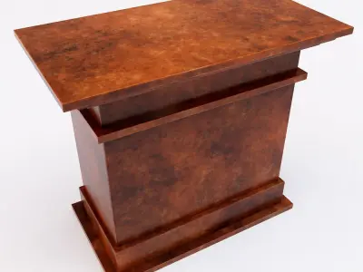  Wooden Fireplace 3d model  Low-poly 3D model