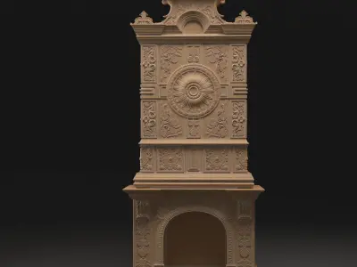 Classic Fireplace 3D model get