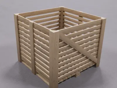 Box Pallet - 3D Model Free low-poly 3D model