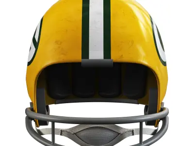 Riddell vsr 4 helmet-green bay packers 3D model