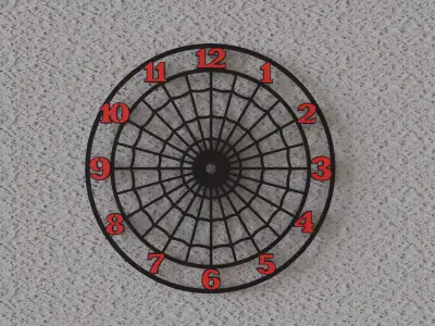 spider web wall clock 3D print model