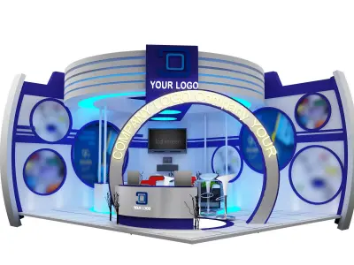  Booth Exhibition Stand a454 3D model