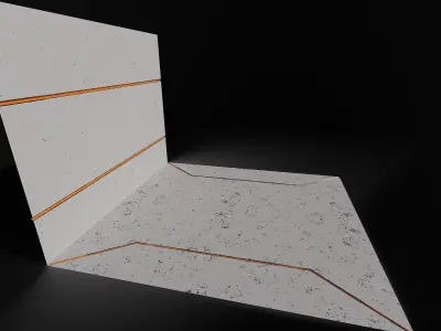 floor and wall sci-fi style Free 3D model