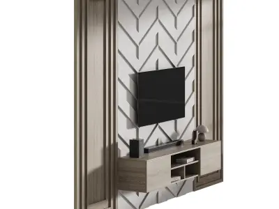 Modern TV Wall 038 3D model