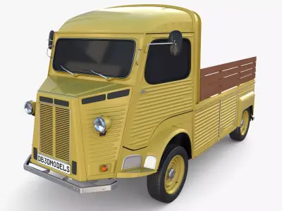 Generic 40s Van Pick Up v2 3D model