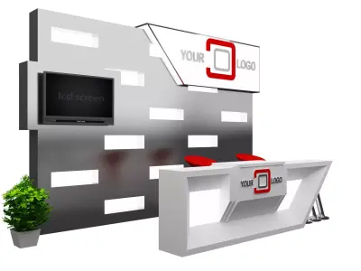  Booth Exhibition Stand a468c 3D model