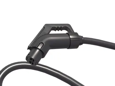 Electric vehicle charging station 3D model