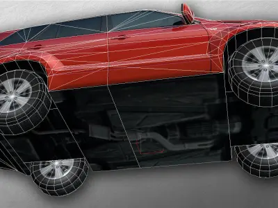 Suzuki Grand Vitara red Low-poly 3D model