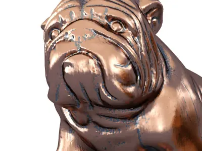Pug dog figurine 3D model