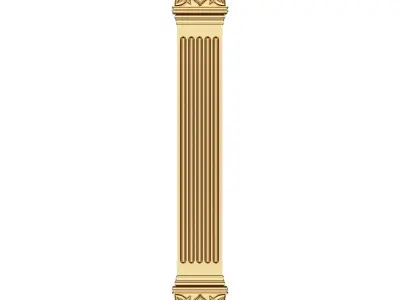 Column Capital 1402 Low-poly 3D model