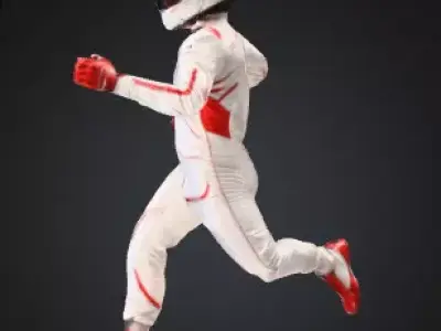 Racing Driver Suit Character High Detail 3D Model 3D model