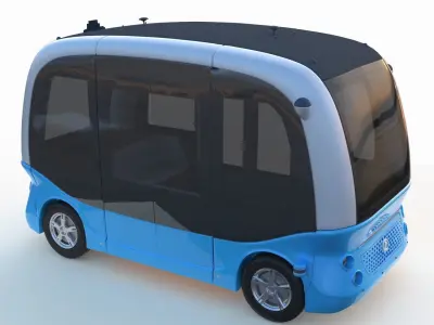 Autonomous Electric Minibus 3D model
