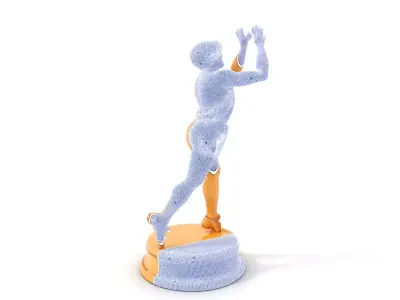 Golden Athlete Trophy Model Pack Low-poly 3D model